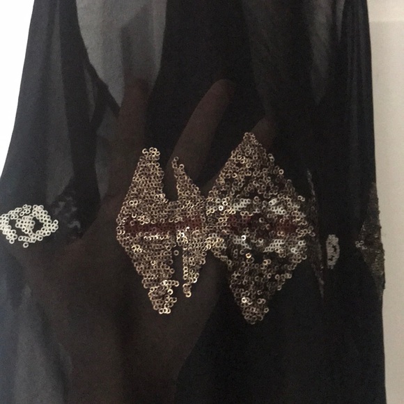 BB DAKOTA Black Sheer Sequence Racer Back Tank - Picture 3 of 4